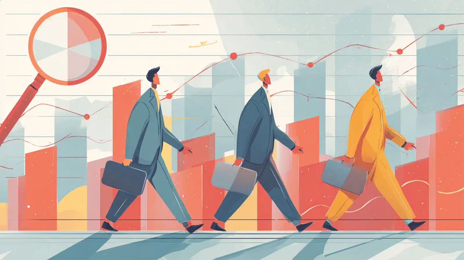 Profissionais avançando em direção a melhores resultados com gestão empresarial eficiente.